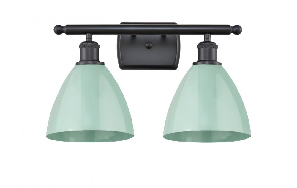 Plymouth - 2 Light - 18 inch - Matte Black - Bath Vanity Light