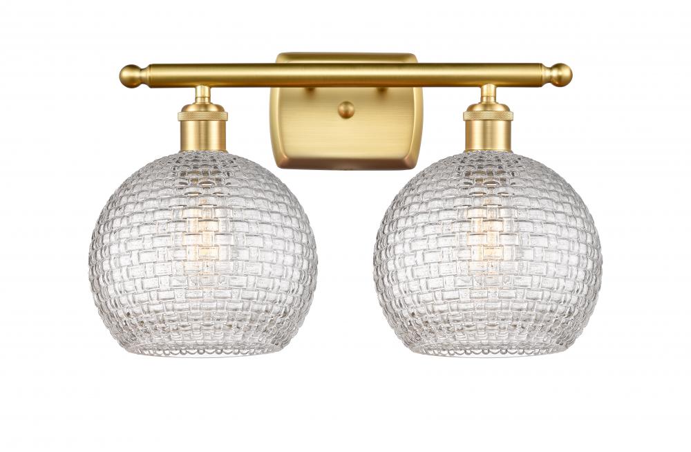 Athens - 2 Light - 18 inch - Satin Gold - Bath Vanity Light