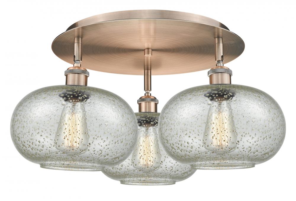 Gorham - 3 Light - 21 inch - Antique Copper - Flush Mount