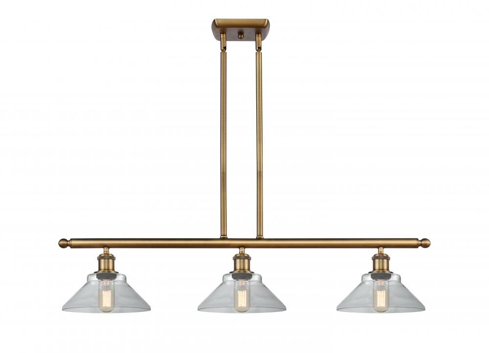 Orwell - 3 Light - 36 inch - Brushed Brass - Cord hung - Island Light