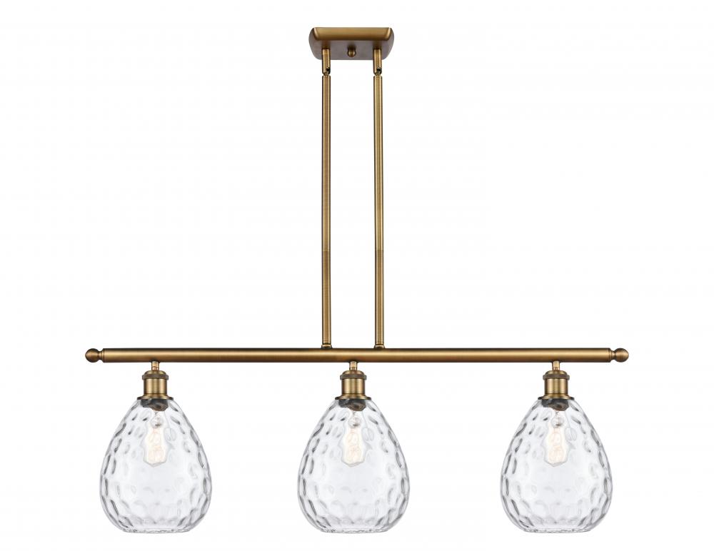 Waverly - 3 Light - 36 inch - Brushed Brass - Cord hung - Island Light