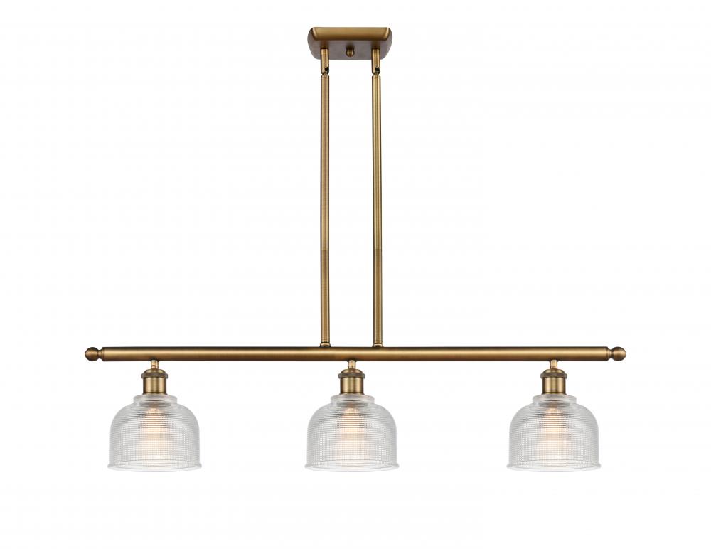 Dayton - 3 Light - 36 inch - Brushed Brass - Cord hung - Island Light