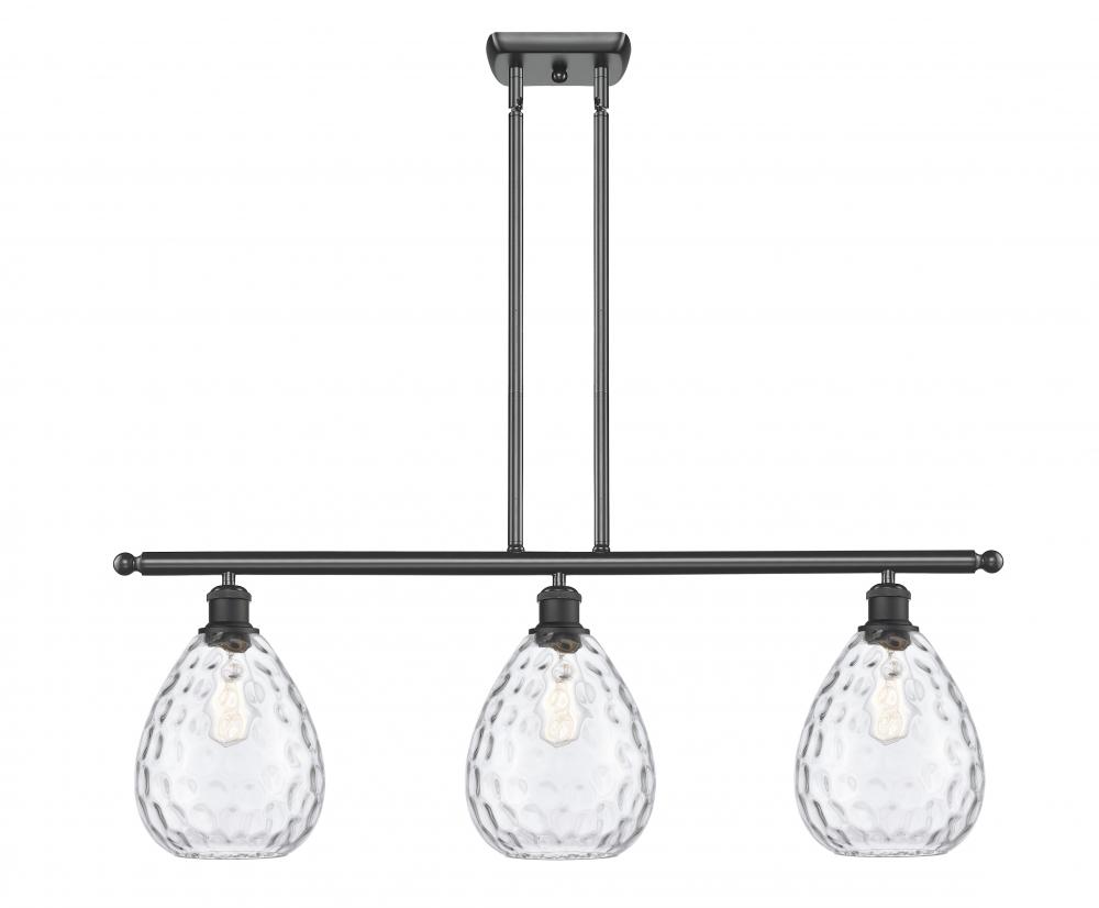 Waverly - 3 Light - 36 inch - Matte Black - Cord hung - Island Light