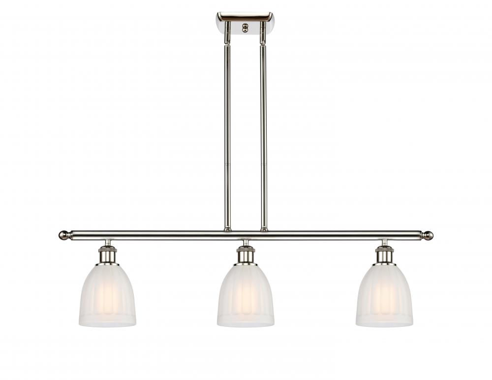 Brookfield - 3 Light - 36 inch - Polished Nickel - Cord hung - Island Light