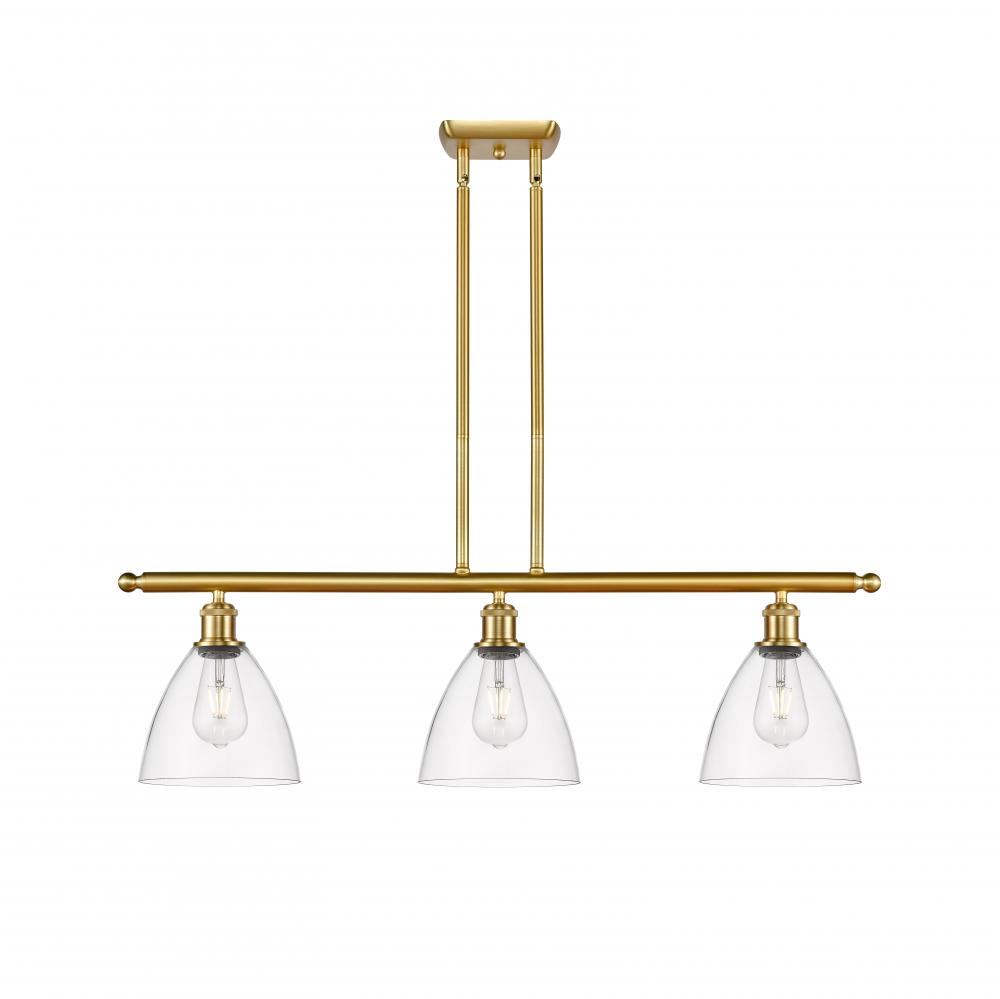 Bristol - 3 Light - 36 inch - Satin Gold - Cord hung - Island Light