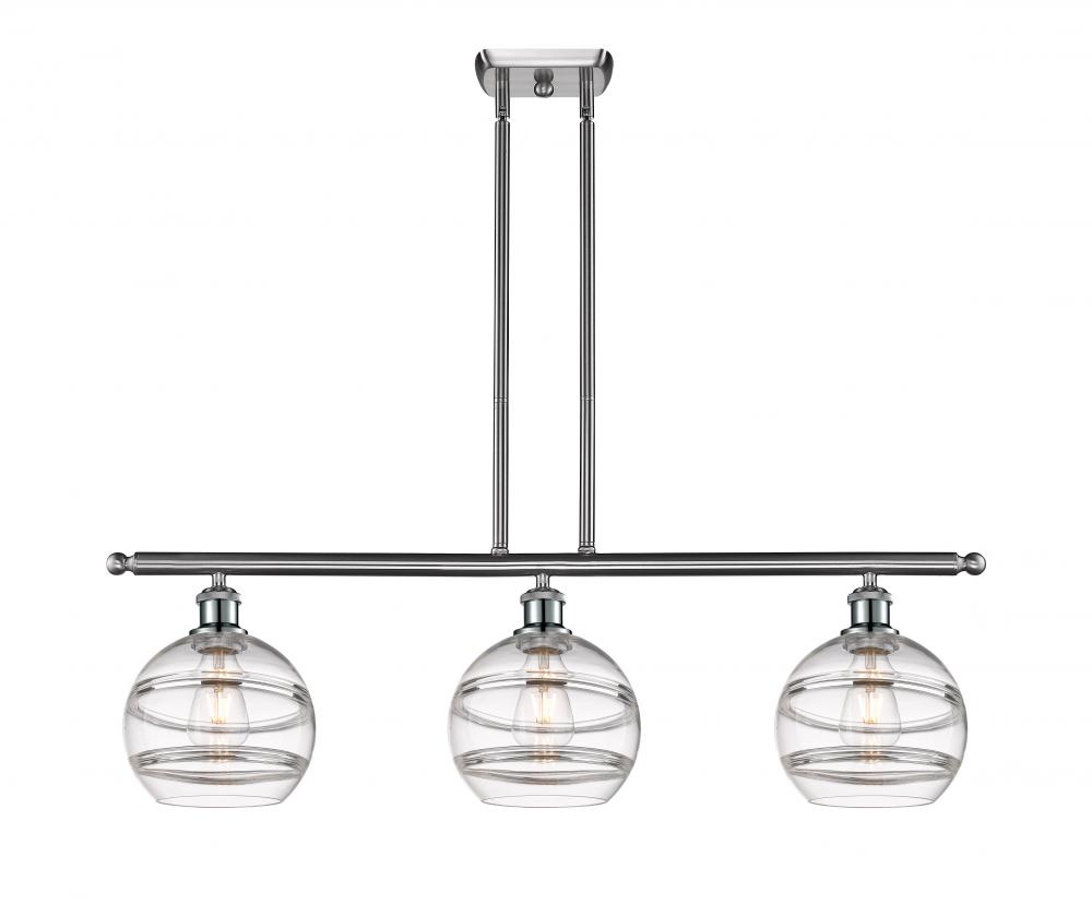 Rochester - 3 Light - 36 inch - Brushed Satin Nickel - Cord hung - Island Light