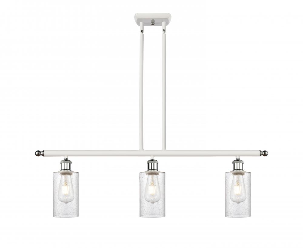 Clymer - 3 Light - 36 inch - White Polished Chrome - Cord hung - Island Light