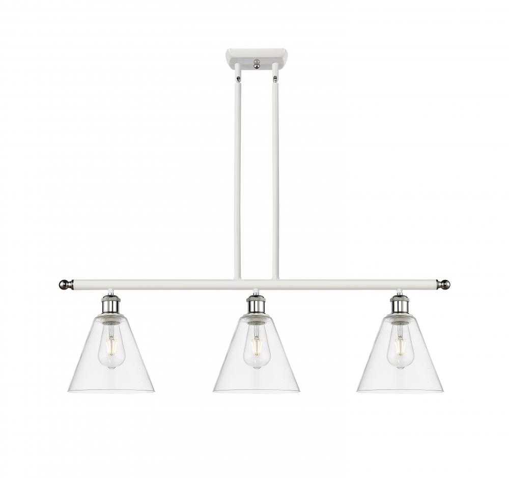 Berkshire - 3 Light - 36 inch - White Polished Chrome - Cord hung - Island Light