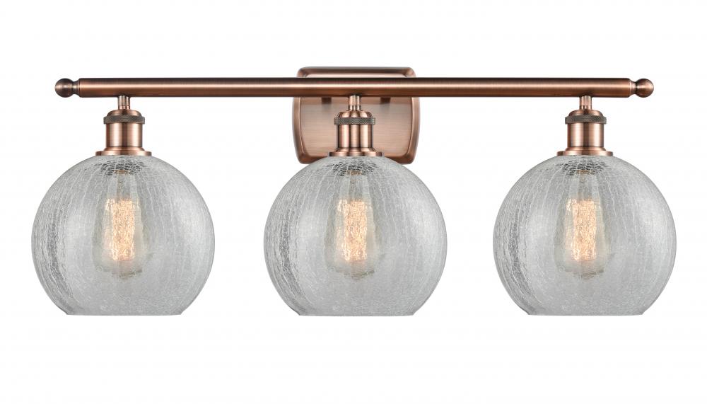 Athens - 3 Light - 28 inch - Antique Copper - Bath Vanity Light