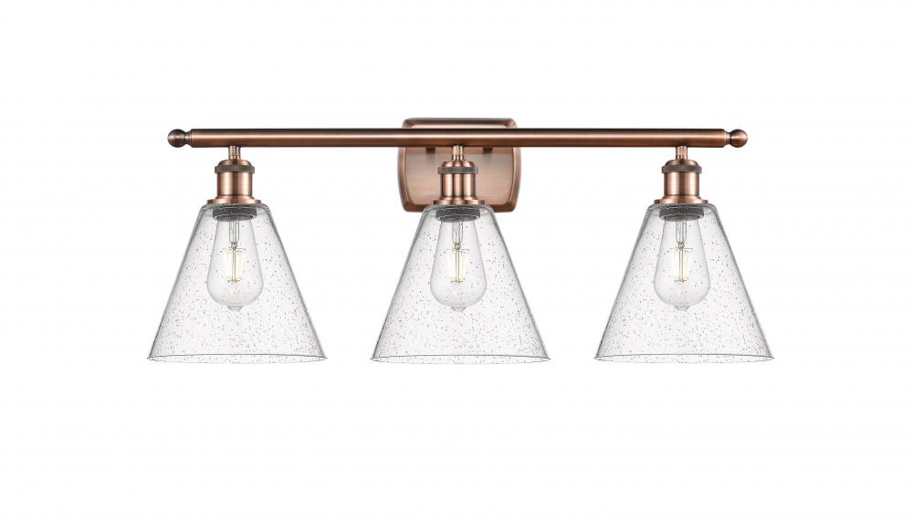 Berkshire - 3 Light - 28 inch - Antique Copper - Bath Vanity Light