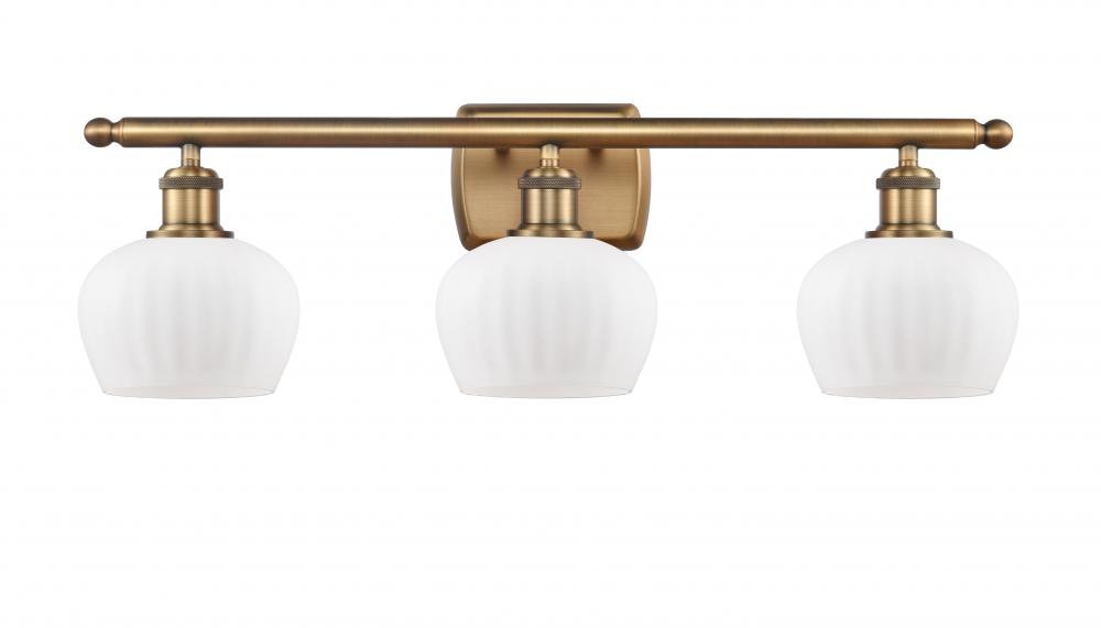 Fenton - 3 Light - 27 inch - Brushed Brass - Bath Vanity Light