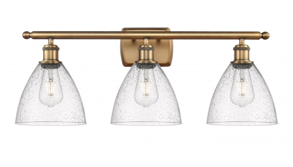 Bristol - 3 Light - 28 inch - Brushed Brass - Bath Vanity Light