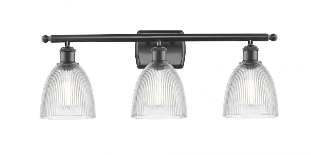 Castile - 3 Light - 26 inch - Matte Black - Bath Vanity Light