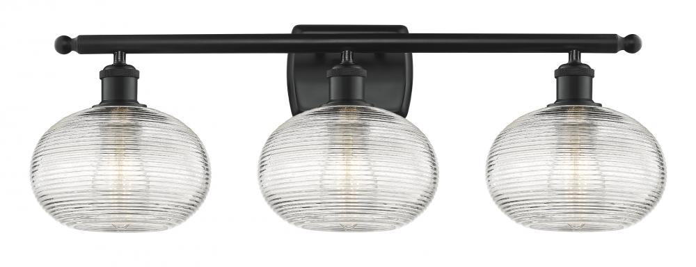 Ithaca - 3 Light - 28 inch - Matte Black - Bath Vanity Light