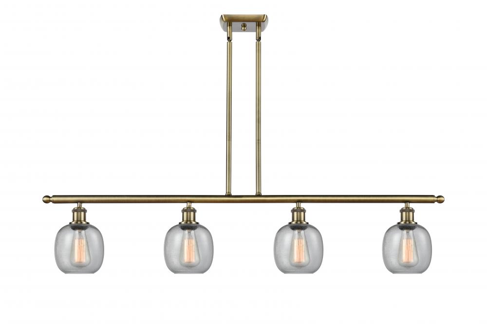 Belfast - 4 Light - 48 inch - Antique Brass - Cord hung - Island Light