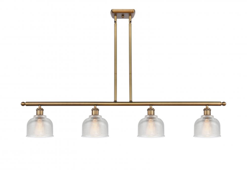 Dayton - 4 Light - 48 inch - Brushed Brass - Cord hung - Island Light