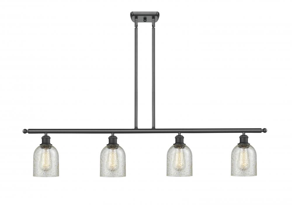 Caledonia - 4 Light - 48 inch - Matte Black - Cord hung - Island Light