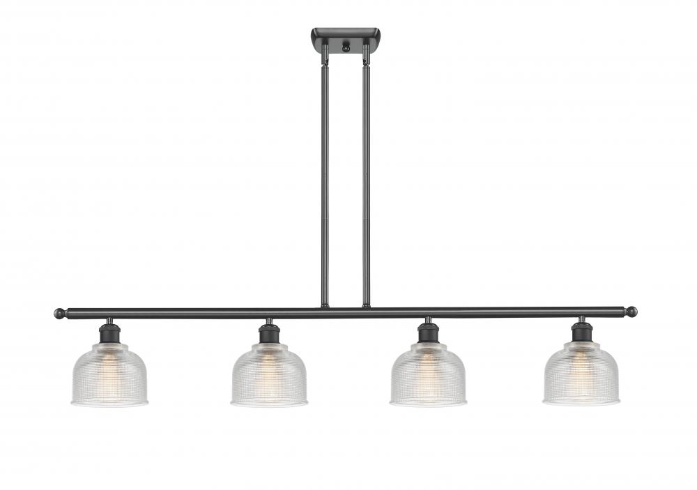 Dayton - 4 Light - 48 inch - Matte Black - Cord hung - Island Light