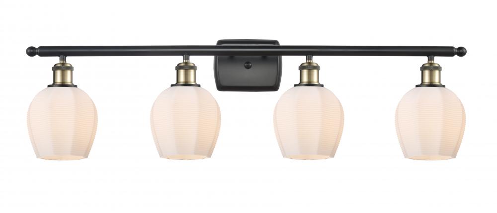 Norfolk - 4 Light - 36 inch - Black Antique Brass - Bath Vanity Light