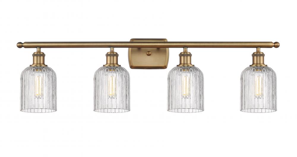 Bridal Veil - 4 Light - 35 inch - Brushed Brass - Bath Vanity Light