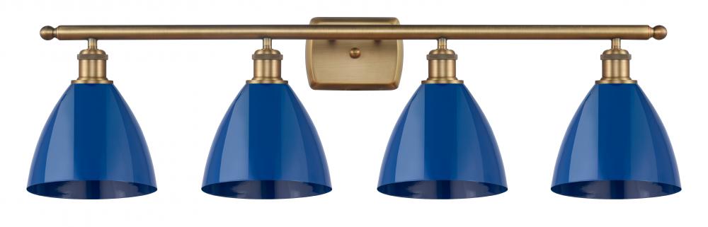 Plymouth - 4 Light - 38 inch - Brushed Brass - Bath Vanity Light