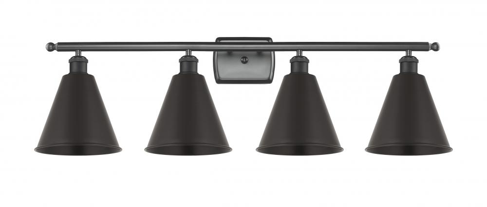 Berkshire - 4 Light - 38 inch - Matte Black - Bath Vanity Light