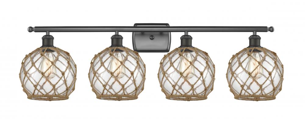 Farmhouse Rope - 4 Light - 38 inch - Oil Rubbed Bronze - Bath Vanity Light