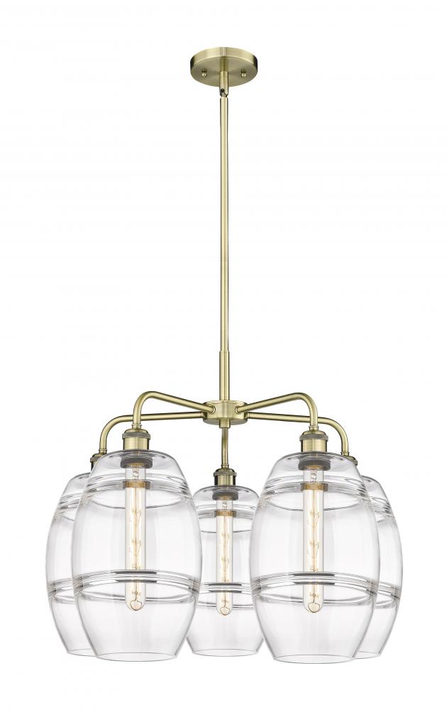 Vaz - 5 Light - 26 inch - Antique Brass - Chandelier