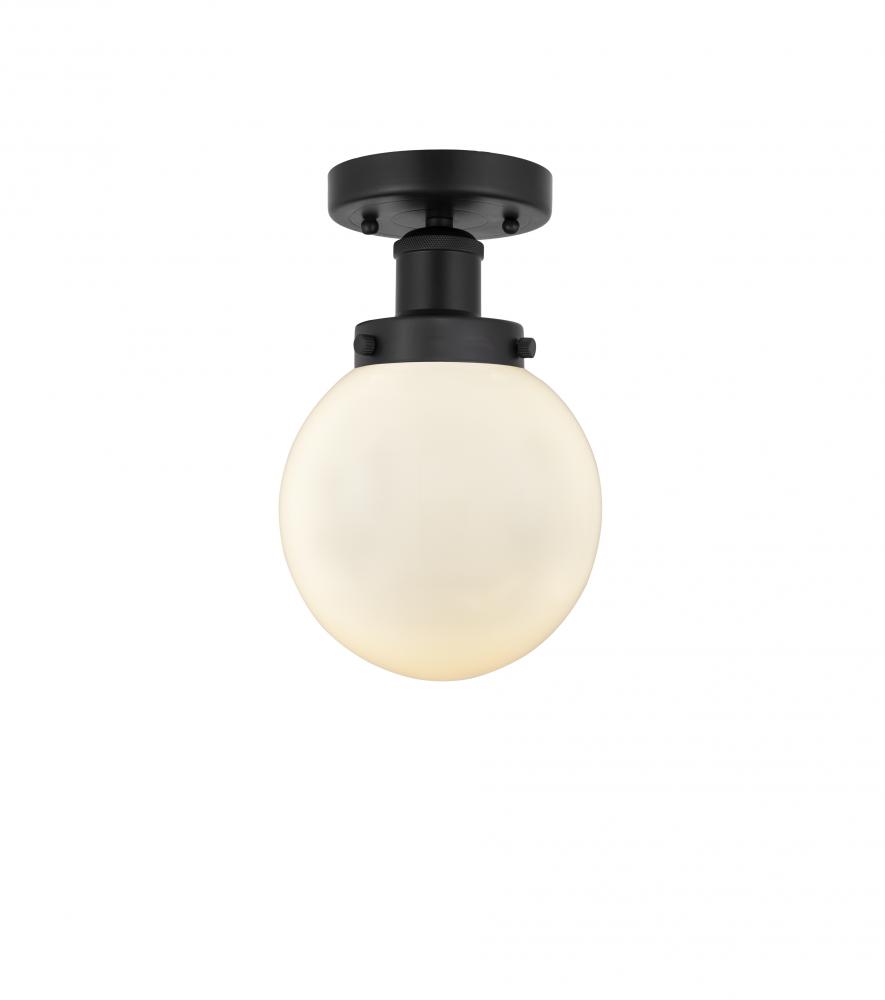 Beacon - 1 Light - 6 inch - Matte Black - Semi-Flush Mount