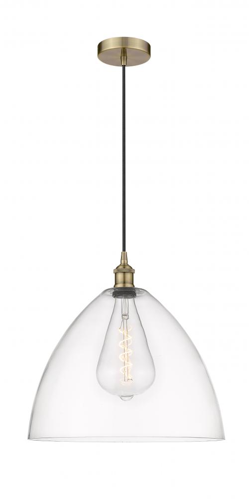 Bristol - 1 Light - 16 inch - Antique Brass - Cord hung - Pendant