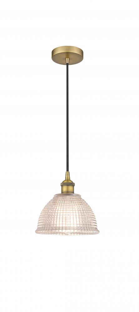 Arietta - 1 Light - 8 inch - Brushed Brass - Cord hung - Mini Pendant