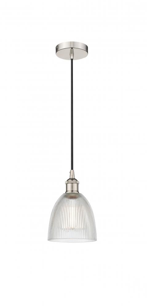 Castile - 1 Light - 6 inch - Polished Nickel - Cord hung - Mini Pendant