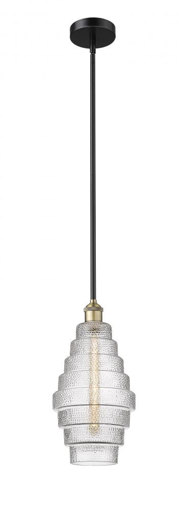 Cascade - 1 Light - 8 inch - Black Antique Brass - Cord hung - Mini Pendant