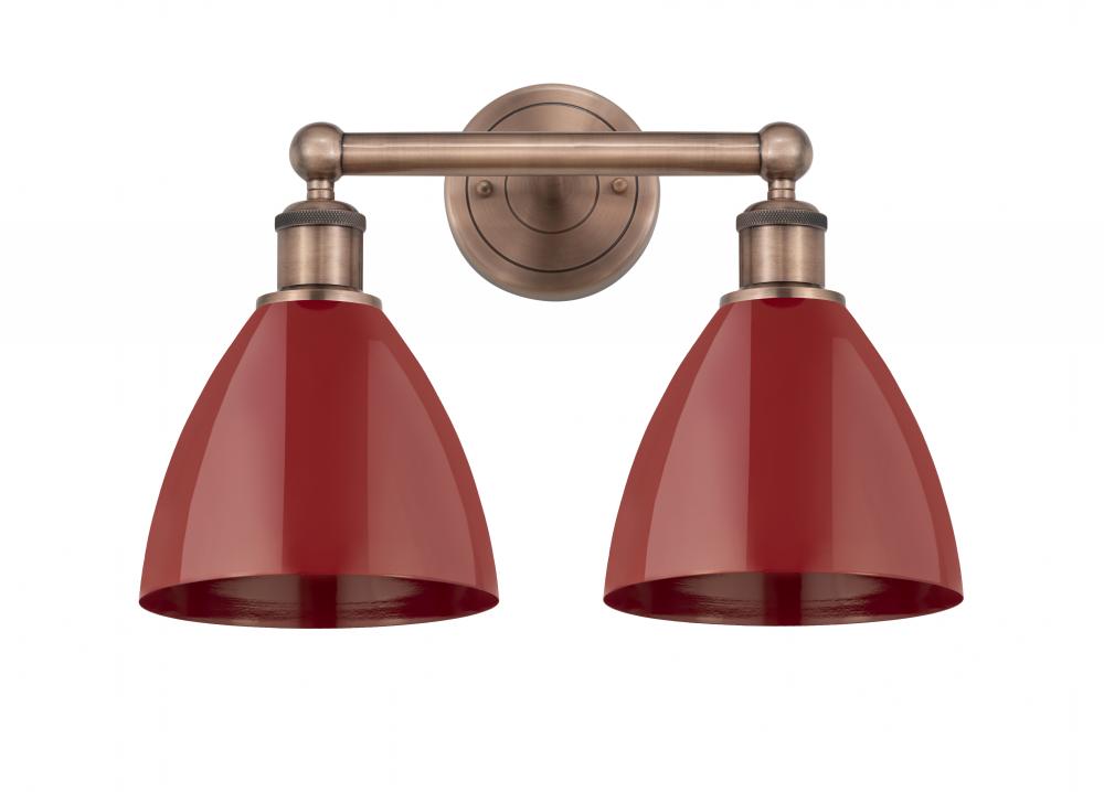 Plymouth - 2 Light - 17 inch - Antique Copper - Bath Vanity Light