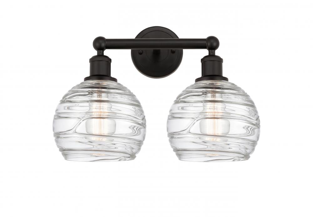 Athens Deco Swirl - 2 Light - 17 inch - Oil Rubbed Bronze - Bath Vanity Light