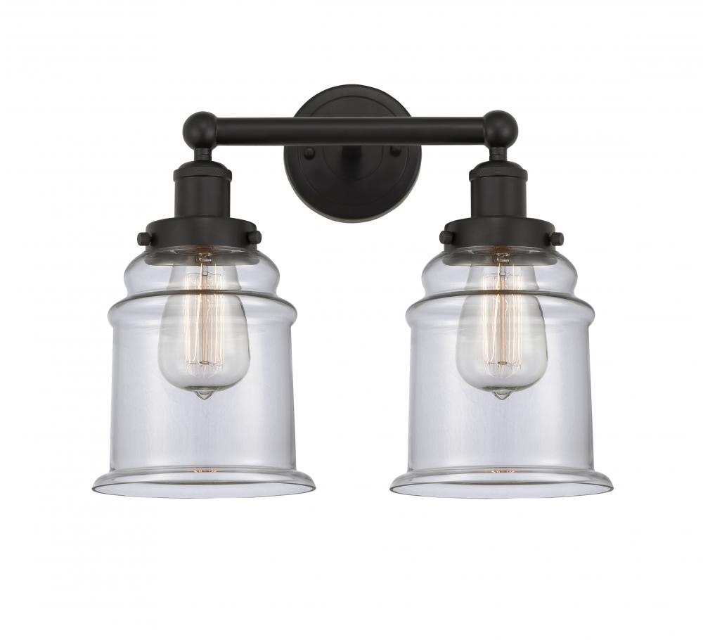 Canton - 2 Light - 15 inch - Oil Rubbed Bronze - Bath Vanity Light