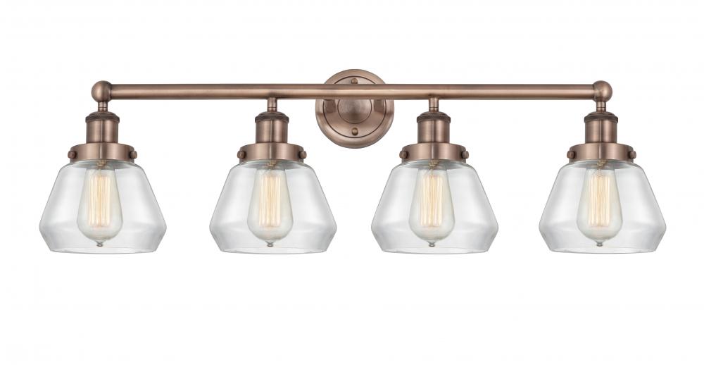 Fulton - 4 Light - 34 inch - Antique Copper - Bath Vanity Light