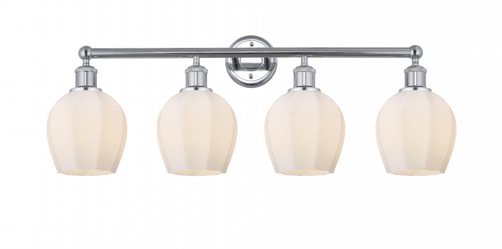 Norfolk - 4 Light - 33 inch - Polished Chrome - Bath Vanity Light