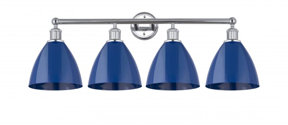 Plymouth - 4 Light - 35 inch - Polished Chrome - Bath Vanity Light