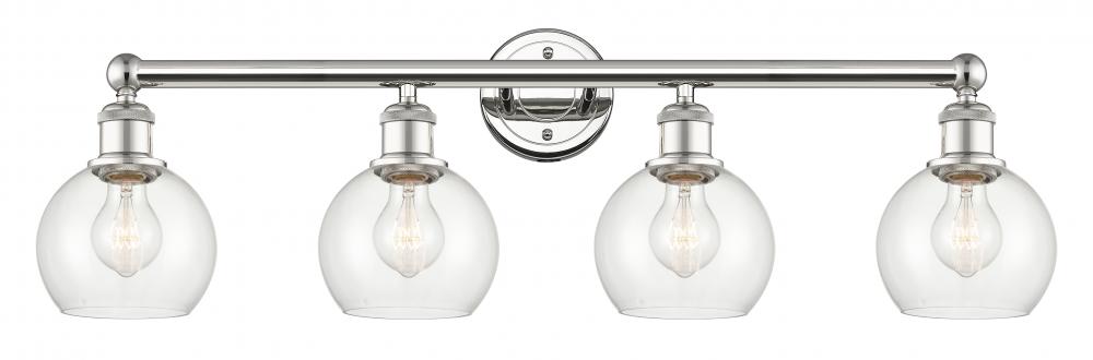 Athens - 4 Light - 33 inch - Polished Nickel - Bath Vanity Light