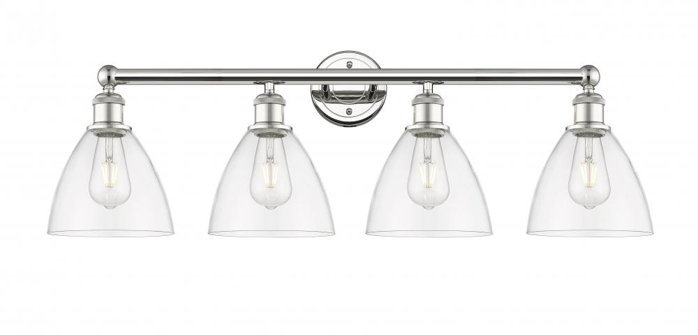 Bristol - 4 Light - 35 inch - Polished Nickel - Bath Vanity Light