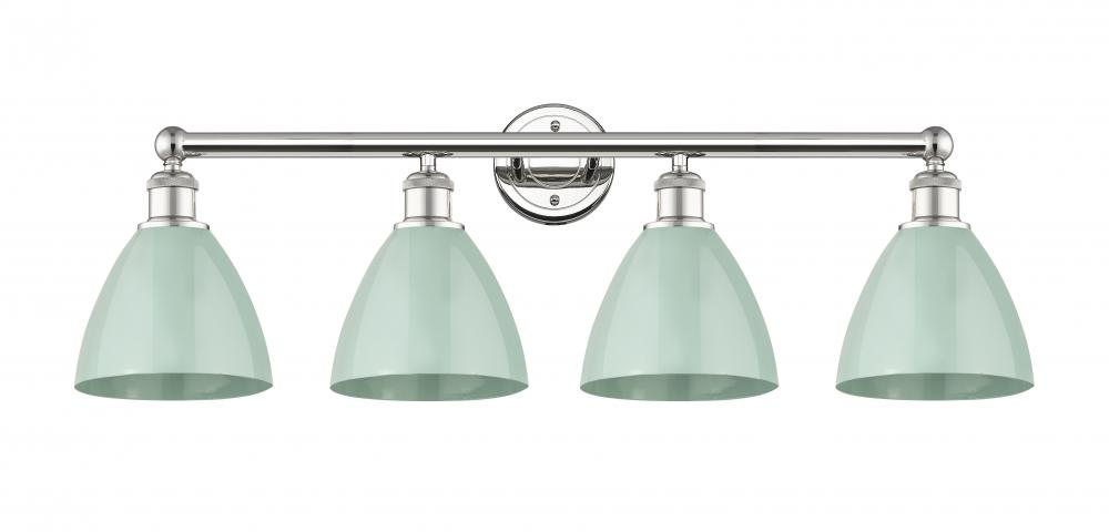 Plymouth - 4 Light - 35 inch - Polished Nickel - Bath Vanity Light