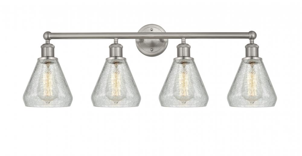 Conesus - 4 Light - 33 inch - Brushed Satin Nickel - Bath Vanity Light