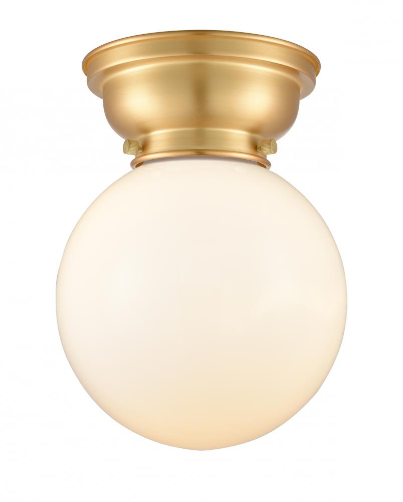 Beacon - 1 Light - 8 inch - Satin Gold - Flush Mount