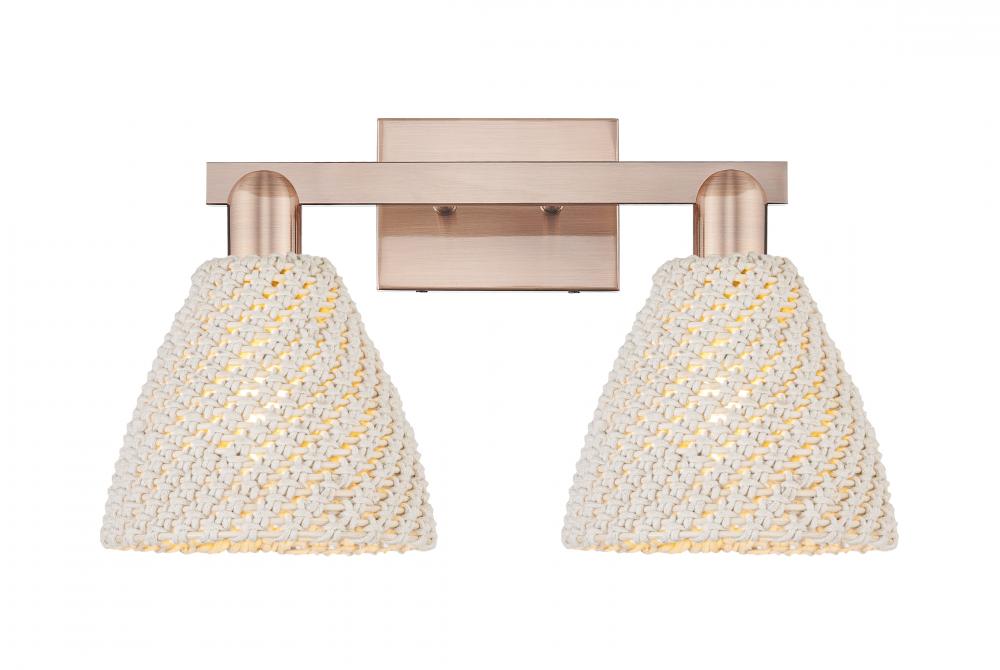 Bristol Natural - 2 Light - 16 inch - Antique Brass - Bath Vanity Light