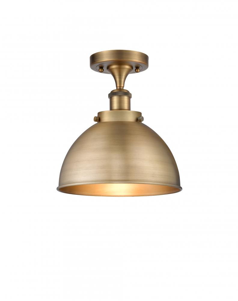 Derby - 1 Light - 10 inch - Brushed Brass - Semi-Flush Mount