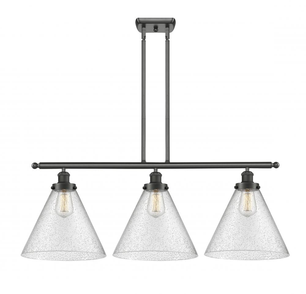 Cone - 3 Light - 36 inch - Oil Rubbed Bronze - Stem Hung - Island Light