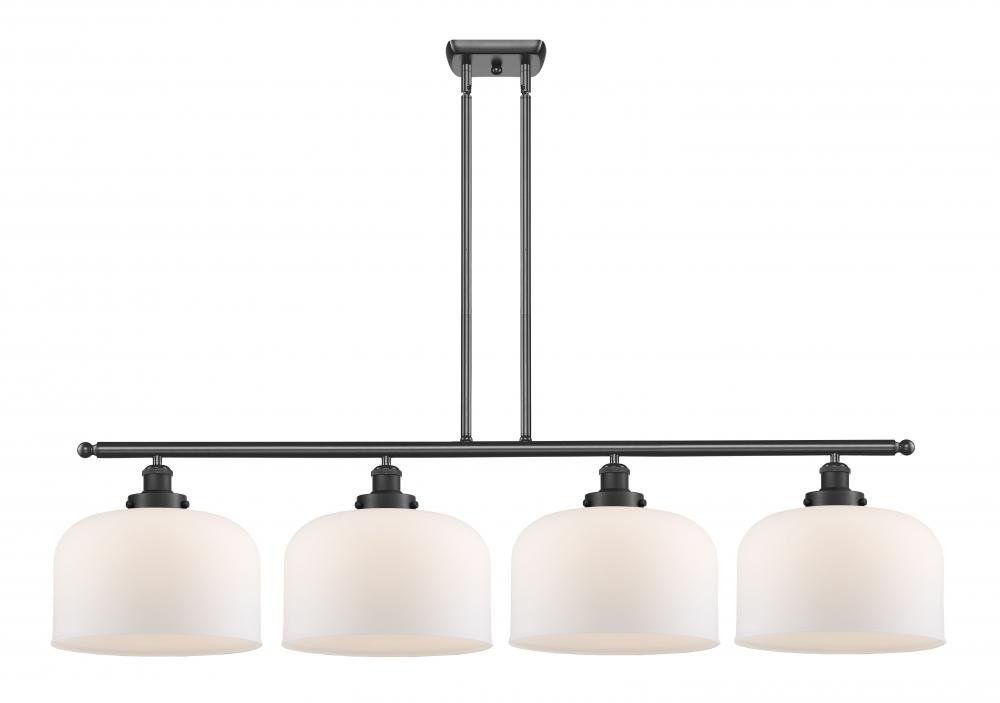 Bell - 4 Light - 48 inch - Matte Black - Stem Hung - Island Light