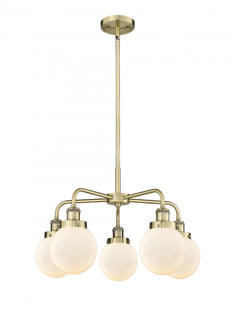 Beacon - 5 Light - 25 inch - Antique Brass - Chandelier