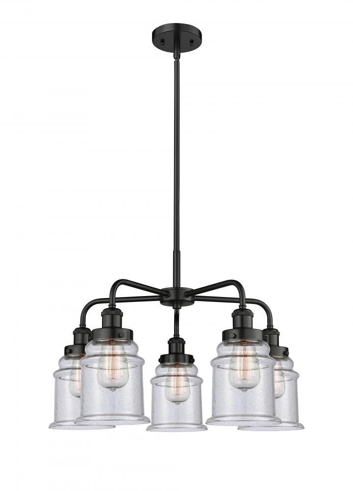 Whitney - 5 Light - 25 inch - Matte Black - Chandelier